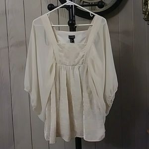H&M NWT Romantic Cream Tunic Size 8